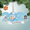 image of 2021 Baby Boy Personalized Christmas Ornament with a pet