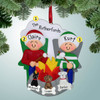 image of Fire Pit Couple Personalized Christmas Ornament