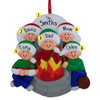Personalized Fire Pit Family - 5 Christmas Ornament
