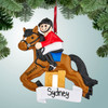 image of Horse Jumping Equestrian Personalized Christmas Ornament