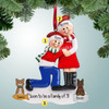 image of Expecting Couple with Kneeling Dad Personalized Christmas Ornament