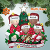 Christmas Ornament of Opening Gifts Mixed Race Family - 4