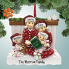 image of Christmas Eve Book Family - 4 Personalized Christmas Ornament