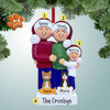 Personalized Expecting Family with Santa Hats - 3 Christmas Ornament