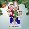 Personalized Expecting Family with Santa Hats - 4 Christmas Ornament