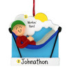 image of Male in Hammock Personalized Christmas Ornament