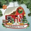 Personalized Barn with Christmas Decorations Christmas Ornament