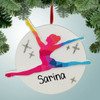 Christmas Ornament of Gymnast Silhouette