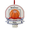 Personalized Basketball Hoop with Ball and Banner Christmas Ornament