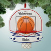Personalized Basketball Hoop with Ball and Banner Christmas Ornament