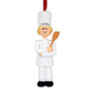 Personalized Gourmet Chef - Female Blonde Christmas Ornament