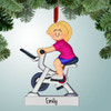 Christmas Ornament of Stationary Peloton Bike - Female Blonde