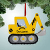 Personalized Backhoe or Excavator Christmas Ornament