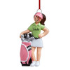 Female Golfer with Pink Golf Bag