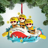 Personalized Rafting Family - 3 Christmas Ornament