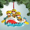 Personalized Rafting Family - 3 Christmas Ornament