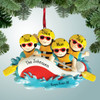 Personalized Rafting Family - 4 Christmas Ornament