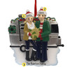 Personalized Camping Couple in Airstream Trailer Christmas Ornament