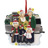 Personalized Camping Family in Airstream Trailer - 4 Christmas Ornament