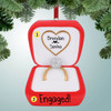 Personalized Diamond Ring in Red Box Christmas Ornament