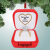 Personalized Diamond Ring in Red Box Christmas Ornament