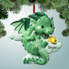 Personalized Green Dragon Christmas Ornament