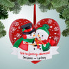 Personalized We're Getting Married Snow Couple Christmas Ornament