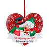 Personalized We're Getting Married Snow Couple Christmas Ornament