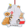 Personalized Veterinarian with White Lab Coat Christmas Ornament