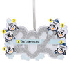 Personalized 2023 Penguin Family - 6 Christmas Ornament