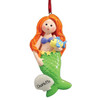 Personalized Mermaid with Clam Shell Christmas Ornament