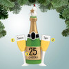 Christmas Ornament of Champagne Toast Christmas Ornament of Champagne Toast