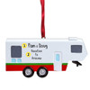 Personalized 5th Wheel Camping Trailer Christmas Ornament