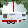 Personalized 5th Wheel Camping Trailer Christmas Ornament