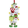 Personalized Elf Carrying Lots of Gifts Christmas Ornament