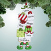 Personalized Elf Carrying Lots of Gifts Christmas Ornament