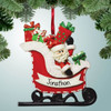 Personalized Santa Sleigh with Presents Christmas Ornament