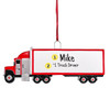 Personalized Large Semi Truck Christmas Ornament