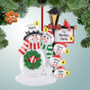 Christmas Ornament of Snowman Family with Lamp Post Sign - 5 Christmas Ornament of Snowman Family with Lamp Post Sign - 5