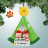 Personalized Camping Family in Tent - 2 Christmas Ornament