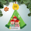 Personalized Camping Family in Tent - 3 Christmas Ornament