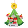 Personalized Camping Family in Tent - 4 Christmas Ornament