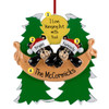 Personalized Bear Campers in Hammock Christmas Ornament