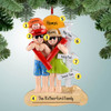 Christmas Ornament of Beach Family with Noodles - 3