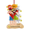 Personalized Beach Family with Noodles - 3 Christmas Ornament