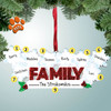 Personalized Family with Snowflakes - 8 Christmas Ornament