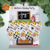 Personalized Joy Fireplace Family - 11 Christmas Ornament