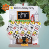 Personalized Joy Fireplace Family - 11 Christmas Ornament