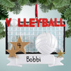 Personalized Volleyball with Stars Banner Christmas Ornament