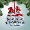 Christmas Ornament of Gnome Couple with Snowflake - 2 Christmas Ornament of Gnome Couple with Snowflake - 2